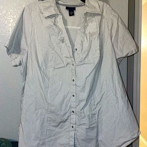 White & Grey Pinstripe Shirt